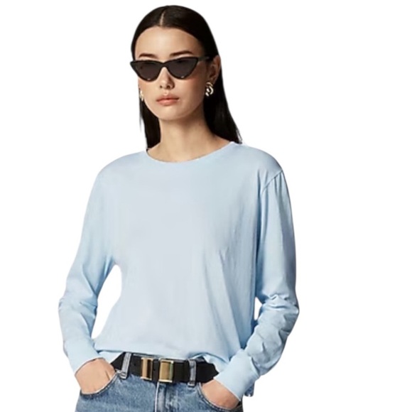 J. Crew Tops - NEW J. Crew Vintage jersey long-sleeve T-shirt in light blue size XS